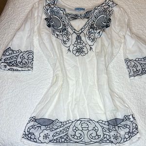 White Linen/Cotton Coverup